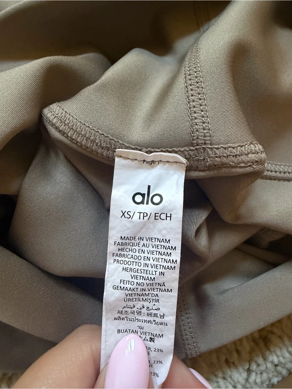 ALO Yoga High-Waist Leggings in Taupe